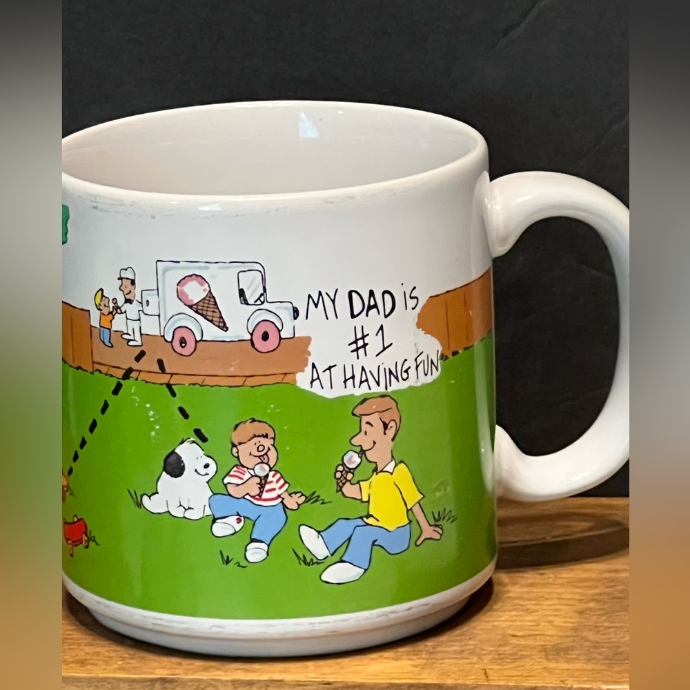 Vintage Russ coffee mug My Fathers #1 At having Fun